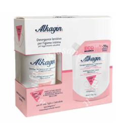 Alkagin detergente intimo ph7 lenitivo 400 ml + ricarica 400 ml
