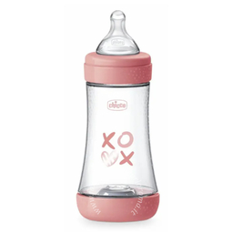 Chicco biberon p5 240ml med silicone girl
