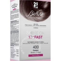 Bionike shine on fast trattamento colorante capelli castano 400 60 ml + tubo 60 ml