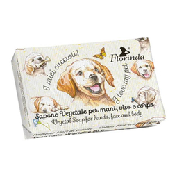 Fiori di cotone cane labrador sapone vegetale 50 g