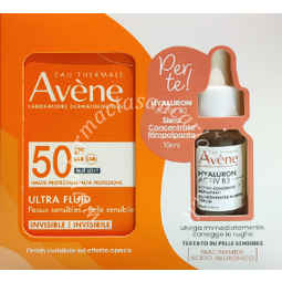 Eau thermale avene solare ultra fluid spf50 50 ml + hyaluron active b3 siero 10 ml