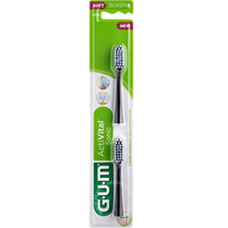 Gum sonic daily spazzolino batteria refill black 2 pezzi