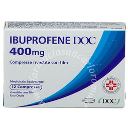 Ibuprofene doc 400 mg compresse rivestite con film 400 mg compresse rivestite con film 12 compresse in blister pvc/al