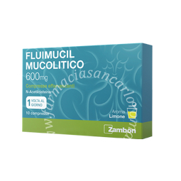 Fluimucil mucolitico 600 mg compresse effervescenti, 10 compresse in blister al/pe