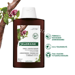 Klorane shampoo chinina-stella alpina bio 200 ml