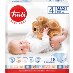 Trudi baby care pannolino bambini maxi 7/18 kg 18 pezzi