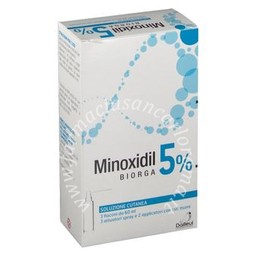 Minoxidil biorga 5% soluzione cutanea 5% soluzione cutanea, 3 flaconi hdpe 60ml con pompa spray e  applicatore