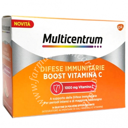Multicentrum difese immunitarie boost vitamina c 14 bustine