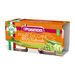 Plasmon omogeneizzato piselli zucchine 80 g x 2 pezzi