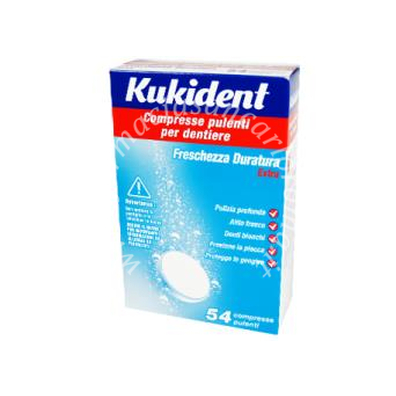 Kukident cleanser fresch 54 compresse pulizia protesi dentarie