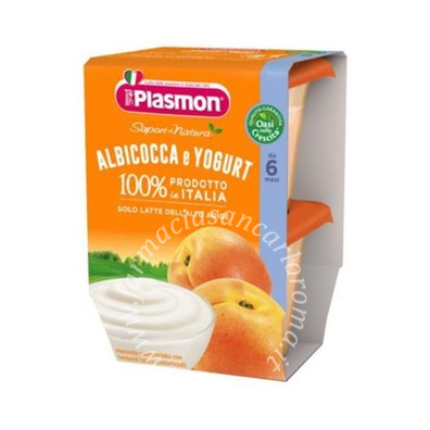 Plasmon omogeneizzato yogurt albicocca 120 g x 2 pezzi