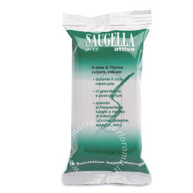 Saugella attiva salviettine 15 bustine