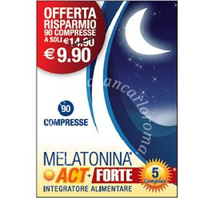 Melatonina act 1mg + melatonina act forte 5mg complex 90 compresse