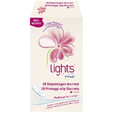 Proteggi slip per incontinenza piccole perdite lights by tena discreto 28 pezzi