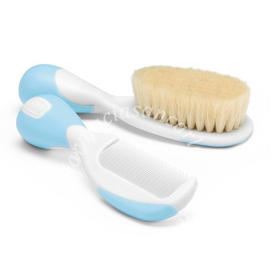 Chicco spazzola + pettine azzurro