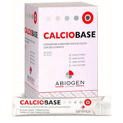 Calciobase 30 stick da 10 ml senza zuccheri aggiunti senza glutine e senza lattosio