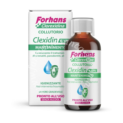 Forhans collutorio con clorexidina 0,12 clexidin senza alcool 200 ml