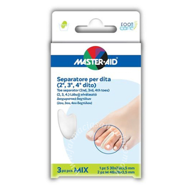 Separatore dita master-aid 1 s + 2 m 3 pezzi