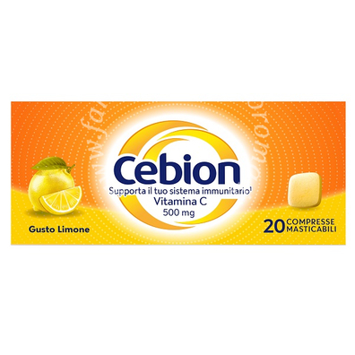 Cebion masticabile limone vitamina c 500 mg 20 compresse