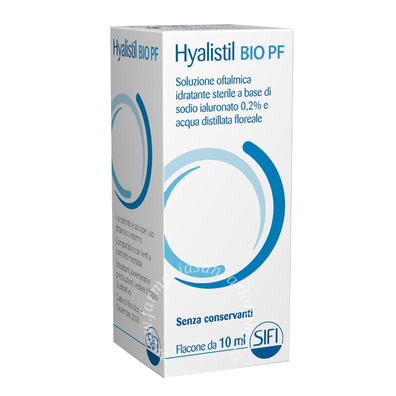 Gocce oculari ha 0,2% e acque distillate hyalistil bio pf frutti rossi 10 ml