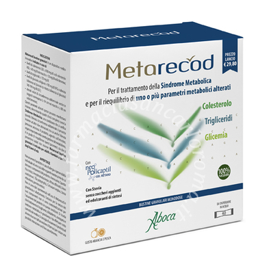 Aboca Metarecod 40 bustine granulari x 2,5g gusto arancia e pesca