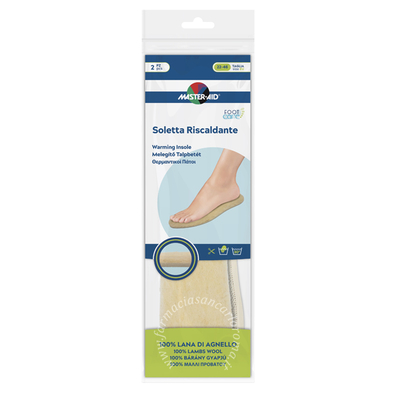 Master aid footcare soletta riscaldante ritagliabile 2 pezzi