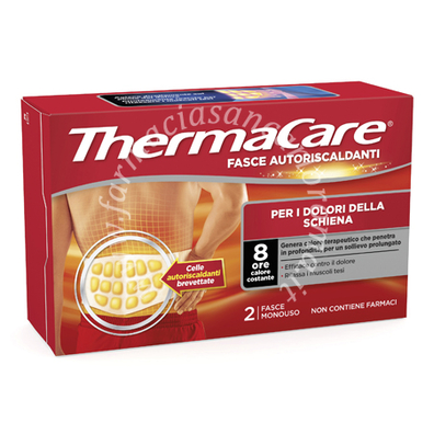 Fascia autoriscaldante a calore terapeutico thermacare schiena 2 pezzi