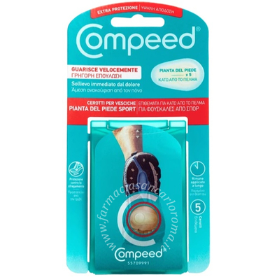 Compeed cerotti per vesciche pianta piede sport 5 pezzi
