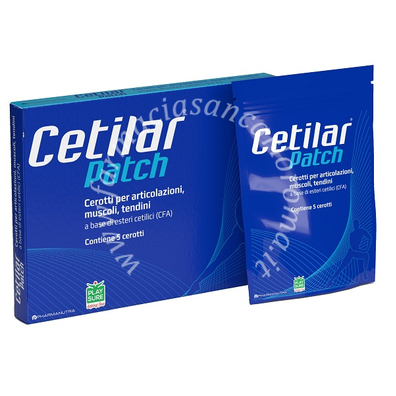Cerotto monouso cetilar patch per articolazioni muscoli e tendini 5 pezzi