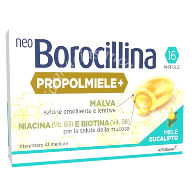 Neoborocillina propolmiele+ miele/eucalipto 16 pastiglie