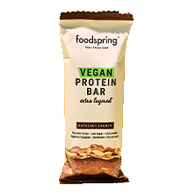 Foodspring barretta proteica vegana multistrato nocciola croccante 45 g