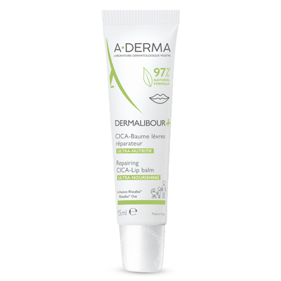 A-Derma Dermalibour + cica balsamo labbra 15 ml