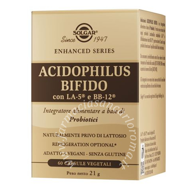 Solgar Acidophilus bifido 60 capsule vegetali
