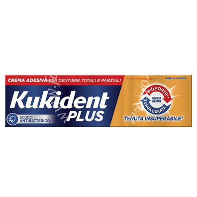 Kukident plus doppia azione crema adesiva dentiere 40 g