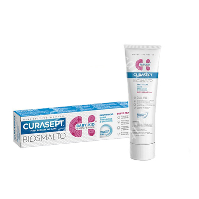 Curasept biosmalto dentifricio baby kid fragola carie abrasione & erosione 50 ml