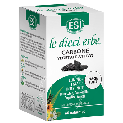 Esi le dieci erbe carbone vegetale attivo 60 naturcaps