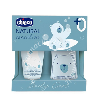 Chicco natural sensation set bagnoshampoo+crema corpo