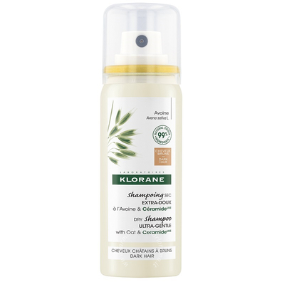 Klorane shampoo secco extra delicato avena&ceramide capelli scuri 50 ml