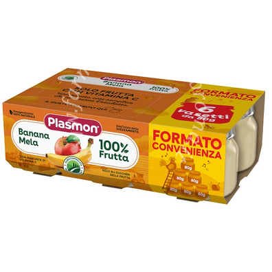 Plasmon omogeneizzato banana mela 6x80 g
