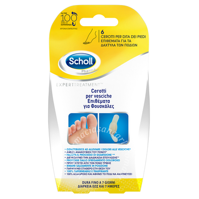 Scholl cerotto vescica dita piede 6 pezzi