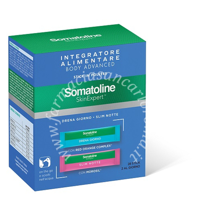 Somatoline skin expert body advanced 14 stick drena giorno + 14 stick slim notte