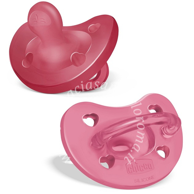 Chicco gommotto silicone rosa 16-36 mesi 2 pezzi