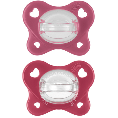 Chicco dual soft succhietto rosa 16-36 mesi 2 pezzi