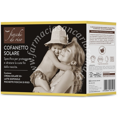 Fiocchi di riso cofanetto solare 1 crema solare 50+ 100 ml + latte doposole 140 ml