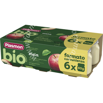 Plasmon bio omogeneizzato mela 6 pezzi da 80 g