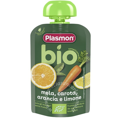 Plasmon omogeneizzato bio carota arancia limone 100 g