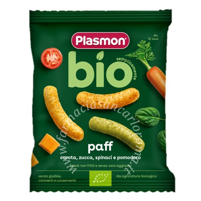Plasmon paff bio carota zucca spinaci e pomodoro 15 g