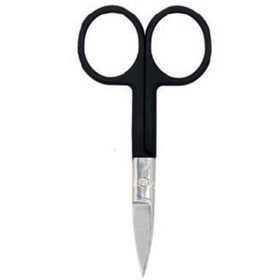 Glowy forbici in acciaio inossidabile nere punta curva larga