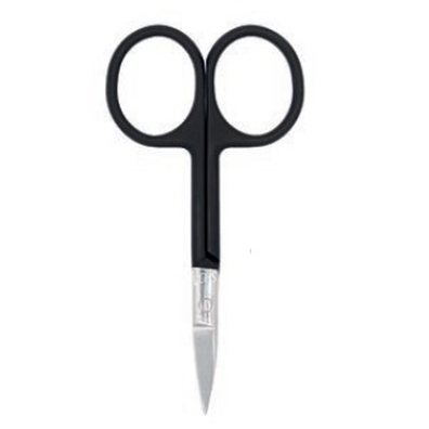 Glowy forbici in acciaio inossidabile nere punta curva media