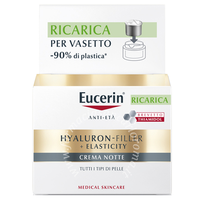Eucerin hyaluron-filler + elasticity crema notte ricarica 50 ml